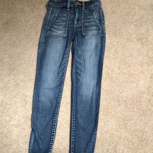 american eagle jeans with big pockets on front